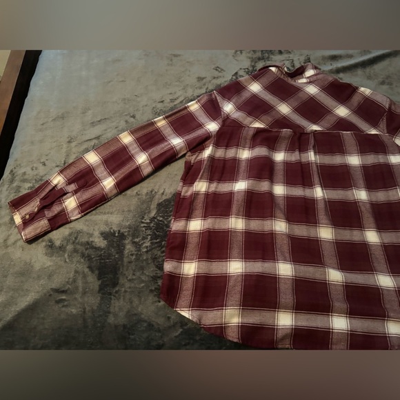 Arizona Jeans Company Red White Comfy Oversized Fall Flannel Size XXL - Picture 8 of 11